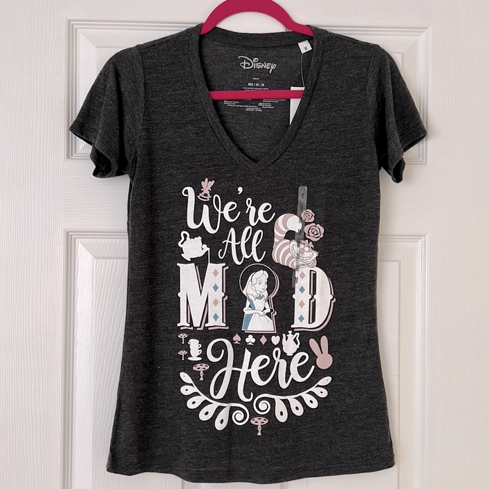 Disney Alice In Wonderland Charcoal Baby-Tee